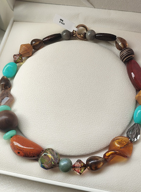 原石水晶手工编织韩国直购项链