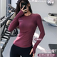 户外瑜伽服女新款 跑步运动速干上衣普拉提训练健身服 弹力紧身长袖