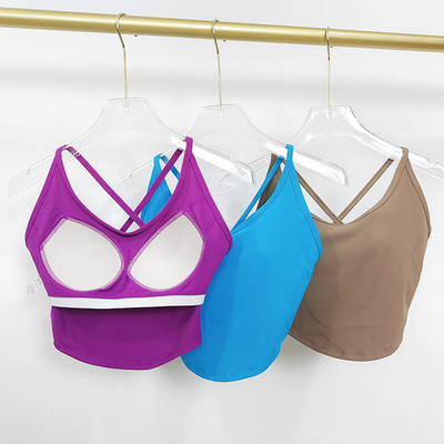 美背固定杯运动内衣背心