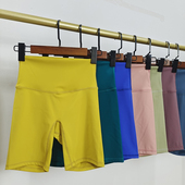 可外穿 透气女无尴尬线高腰瑜伽服速干跑步健身三分裤 夏季 运动短裤