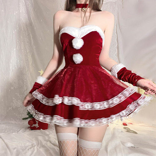 圣诞节主题兔女郎cos制服夜场演出服性感纯欲圣诞夜兔子装cosplay