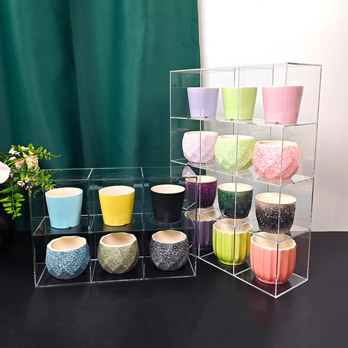 亚克力格子架茶具咖啡马克杯收纳