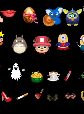 falsh 游戏 火影 拇指人超人乔巴龙猫 海贼王公仔带动画道具 矢量