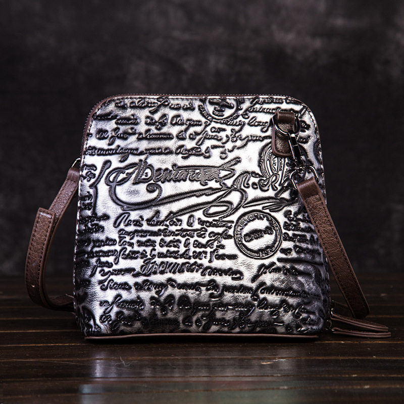 复古真皮女包小方包头层牛皮单肩斜挎包休闲字母压花擦色时尚背包,箱包皮具/热销女包/男包,小方包,淘宝优惠券,粉丝福利购,淘宝优惠卷