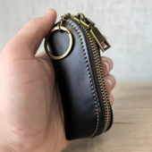 男士 真皮零钱包女疯马皮钥匙包多功能头层牛皮手拿小包复古收纳包