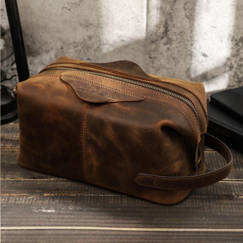 复古疯马皮休闲男包手拿包大容量真皮外贸收纳包头层牛皮手提小包,箱包皮具/热销女包/男包,男士包袋,淘宝优惠券,粉丝福利购,淘宝优惠卷