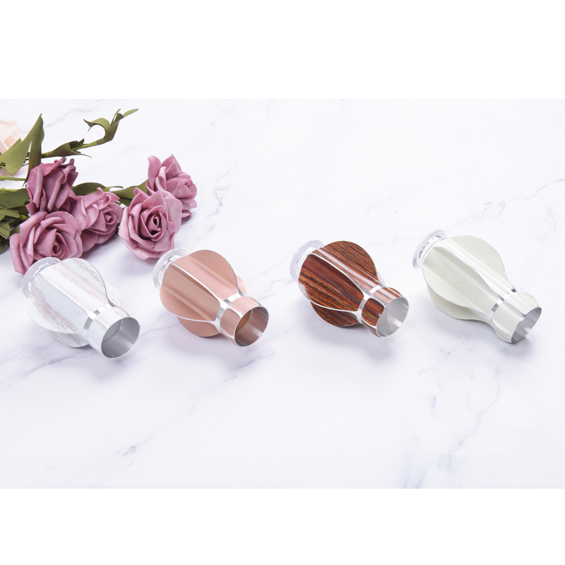 罗马杆装饰头窗帘杆头铝合金装饰头窗帘杆封口配件头罗马杆堵头