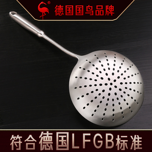 德标三四钢加大漏勺304不锈钢家用厨房笊篱过滤网漏网捞面勺捞勺