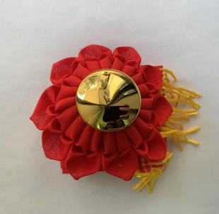 3号大红花球神红金花挂红红花球布花球土地神花球