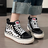 SK8 MTE黑白棋盘格冬季 VANS 加绒保暖男女高帮板鞋 VN0A5HZYA04