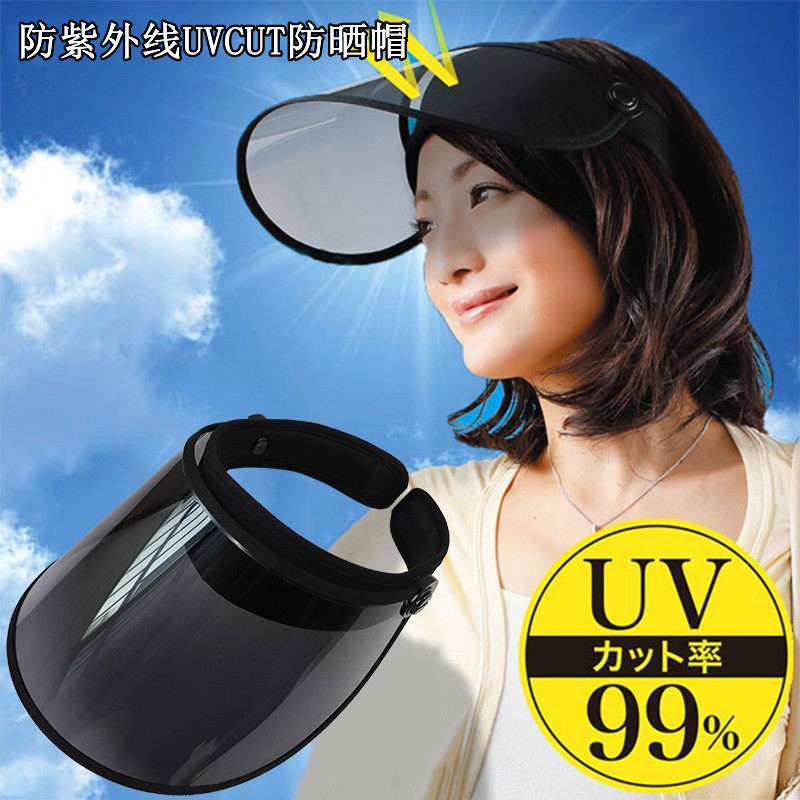 特惠日本夏季UV CUT防晒太阳帽户外防紫外线防风沙遮阳帽空顶帽