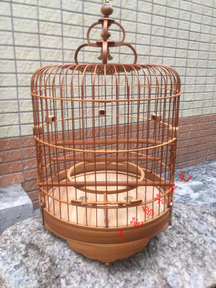 绣眼广笼 老竹波笼 圆膀 竹制相思 灰燕竹笼 广式鸟笼金青清远笼