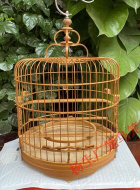 绣眼广笼老竹虾笼竹制波笼清远笼