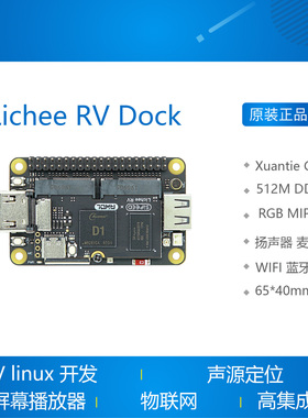 lichee RV Dock 开发板全志D1开发板 Linux入门套件RISC-V 荔枝派