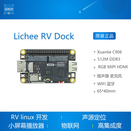 lichee RV Dock 开发板全志D1开发板 Linux入门套件RISC-V 荔枝派