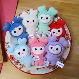 TWICE十周年快闪 可爱毛绒公仔 豆豆眼 lovely 挂件 micro 现货