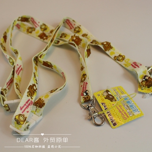 日单正版 挂绳胸卡工牌工作证学生证公交卡娃娃挂脖轻松小熊LOGO