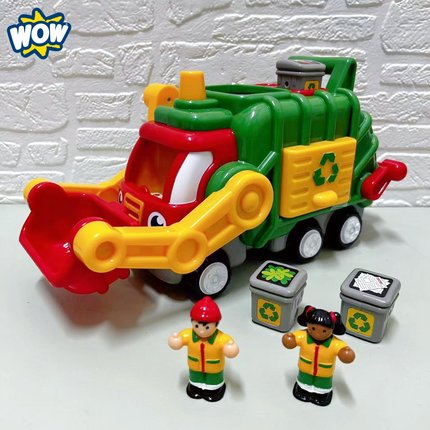 英国WOW惊奇玩具车城市环卫垃圾车儿童过家家男女孩惯性2-6岁礼物