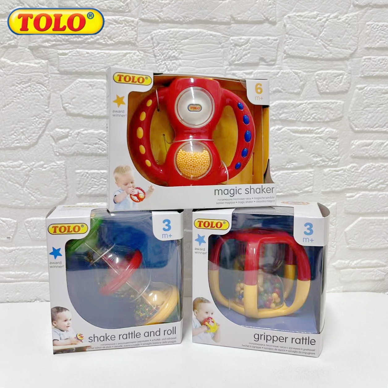 Tolo手抓摇铃响铃宝宝抓握训练绕珠3-6-9个月1-2岁婴儿玩具 0-1岁