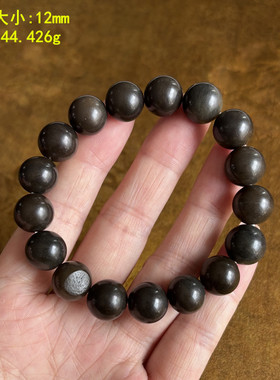 12mm糖青花籽料圆珠手串