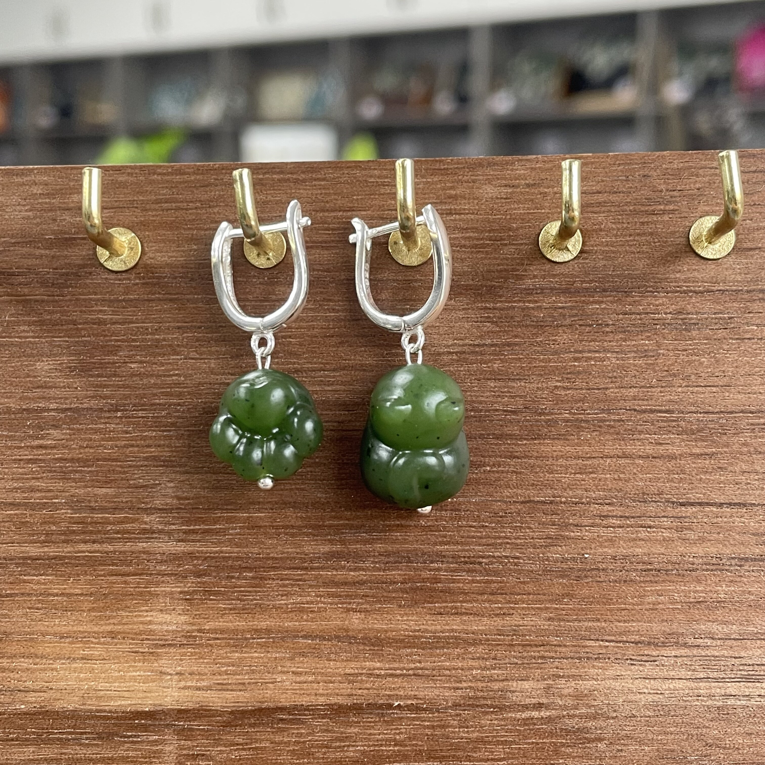 N古典设计~糖玉籽料/白玉籽料耳饰/耳环/耳钩 朕&reg;开仓新疆和田玉