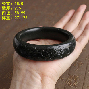 N58.99老熟青玉籽料手镯密度脂份双优有原皮新疆和田玉朕®开仓