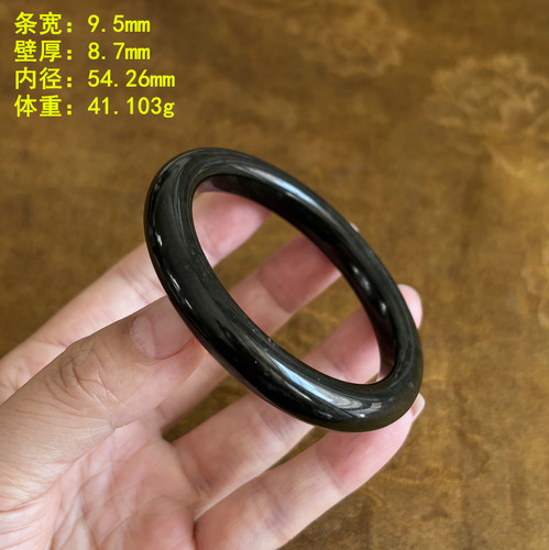 入门老熟54.26青玉籽料窄条手镯