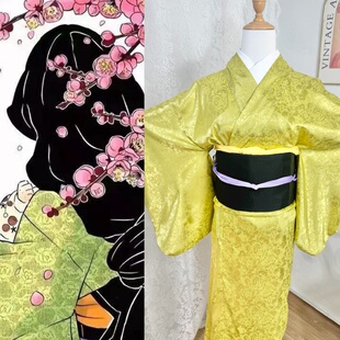 鬼灭之刃服装伊之助母亲琴叶绿色和服黑色太古结cosplay预售订制