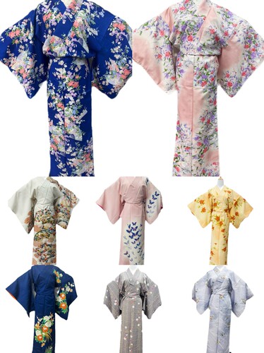 日单尾货清仓捡漏！日本进口正统化纤全新和服访问着女装特价