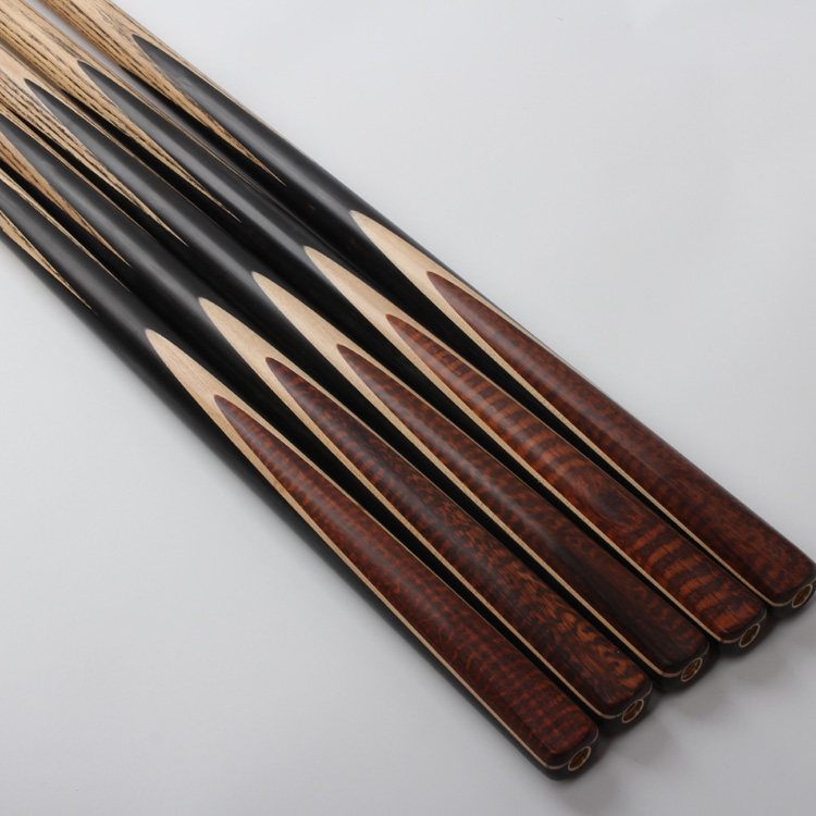 蛇纹木单面插花 后把乌木 一物一图台球杆 包邮 斯诺克 黑八球杆