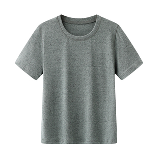 设计感韩系烫钻宽松显瘦百搭上衣 2026新款 艾格圆领短袖 t恤女夏装