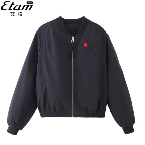 艾格新款宽松休闲棒球服短外套