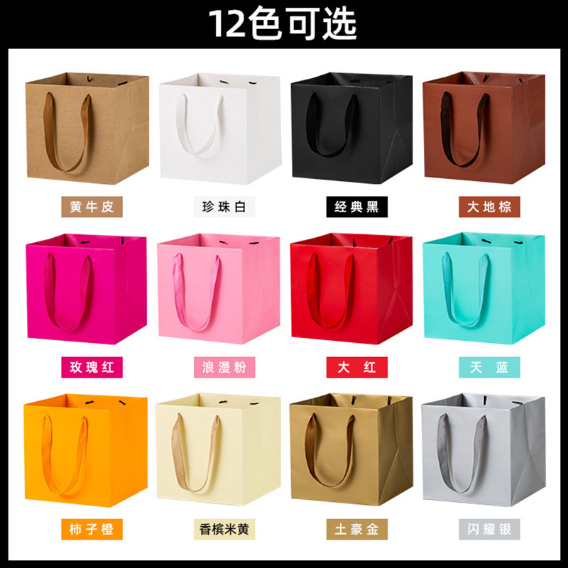 手提袋服装店红酒方形伴手礼女装店包装袋礼袋牛皮纸袋定制礼品袋