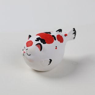 【候鸟陶】瞄小鲲猫鱼熊猫猫咪周边陶瓷潮玩摆件生日情人节礼物