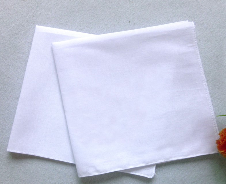 纯棉白手帕素色扎染方巾41CM汗巾洗脸巾拓印绘画手工DIY头巾