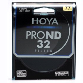 日本本土原产 HOYA 豪雅 保谷 PRO ND32 超薄多膜减光镜，防水防尘防刮易清洁，使用ACCU-ND技术能产生真正的中心色彩平衡，而不会有任何明显的偏色现象。PRO ND滤镜采用HOYA独家的高清光学玻璃，前后的金属ACCU-ND涂层获得中性密度的效果。