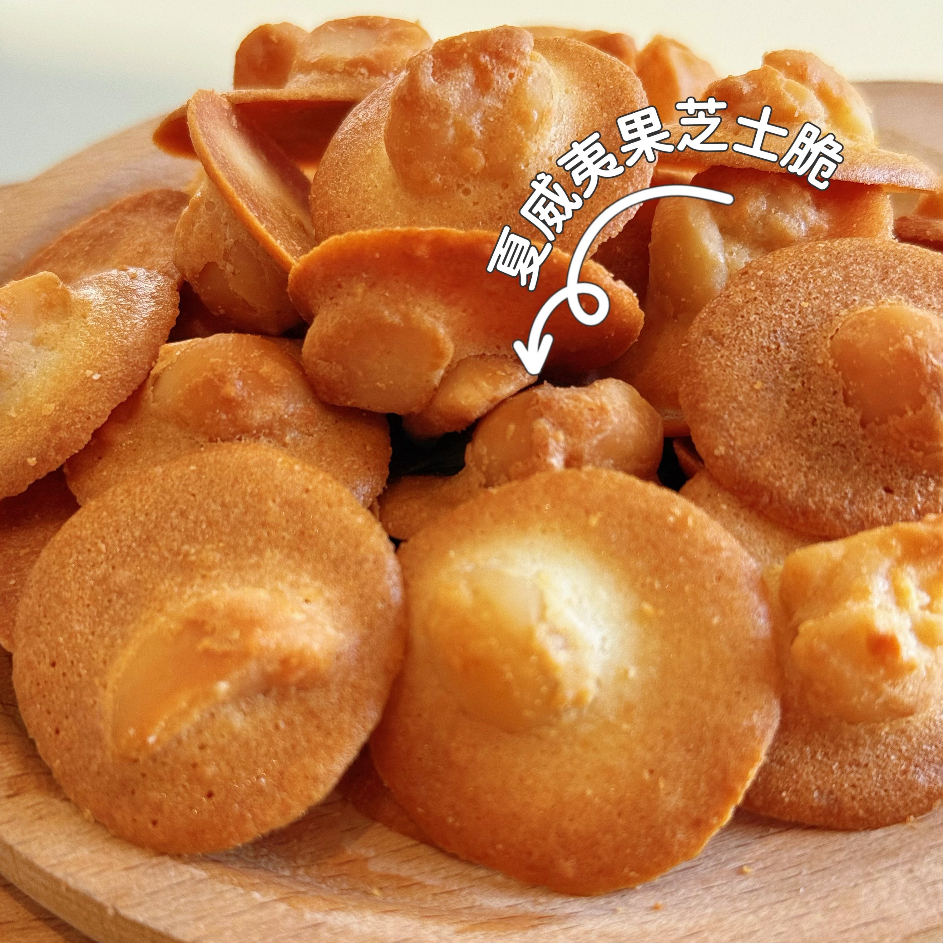 林饼记 夏威夷果芝士脆片 小圆饼干网红零食脆片 下午茶野餐点心