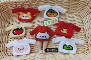 蜜茶娃衣YMY小胖梨体ob11素体人偶12分粘土GSC手工可爱毛衣娃裙