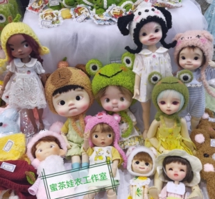 bjd大头四六八12分ob11娃头qbaby卡皮巴拉露比青蛙帕恰狗猪高飞帽