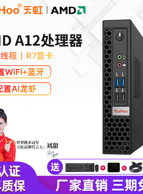 天虹AMD A12-9720P四核迷你主机办公炒股便携微型小电脑A10-8700P