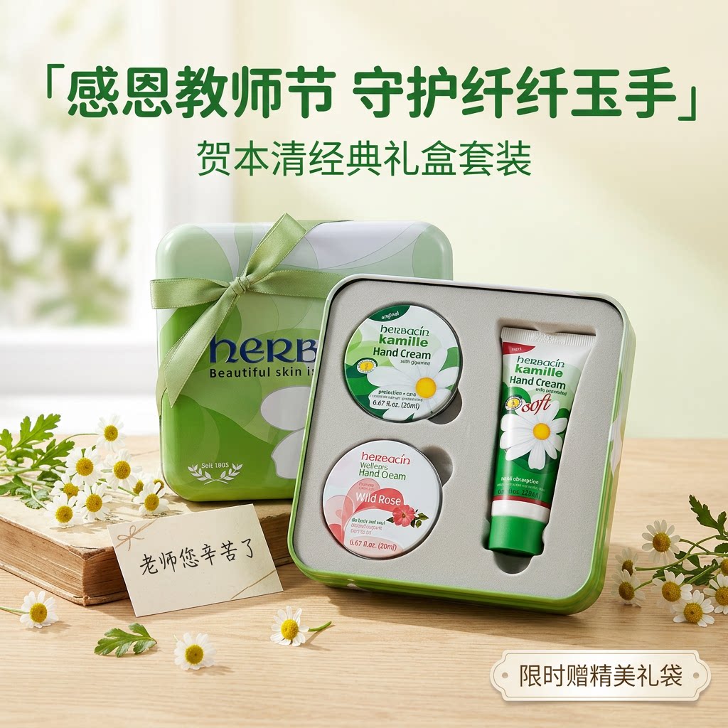 德国进口贺本清小甘菊护手霜礼盒
