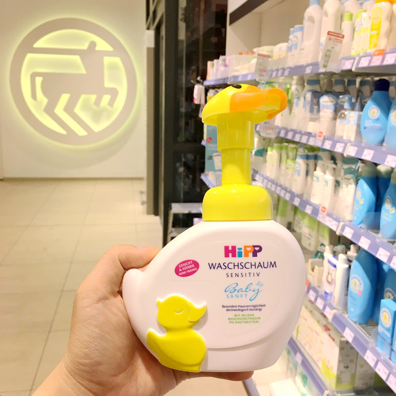 德国HIPP喜宝洗手洗脸液小鸭子婴儿杀毒消毒洗手液泡沫型易冲洗