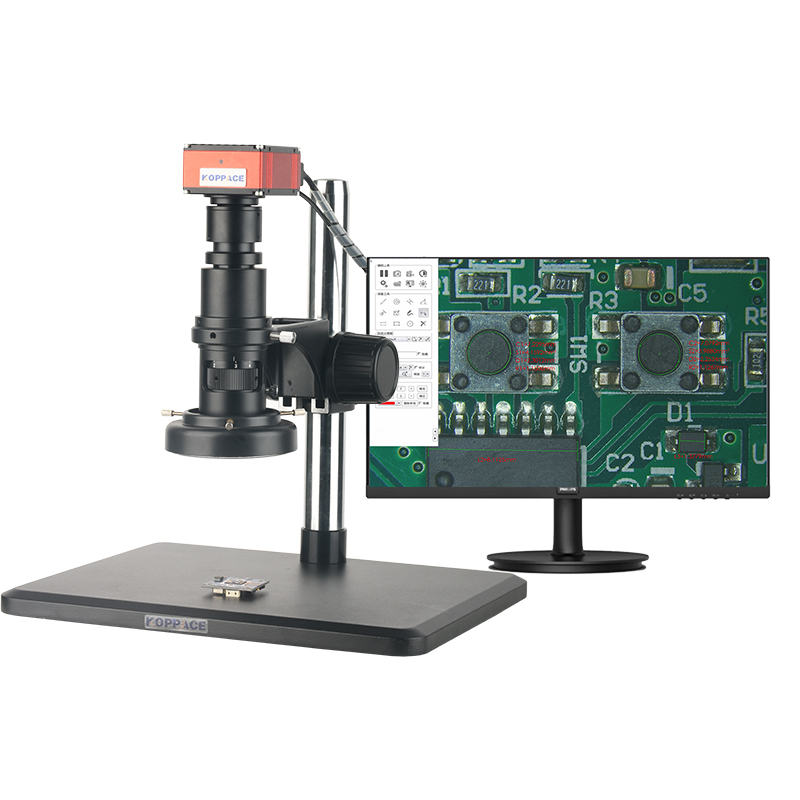 KOPPACE 19X-136X高清电子显微镜 HDMI测量工业相机连续变倍镜头