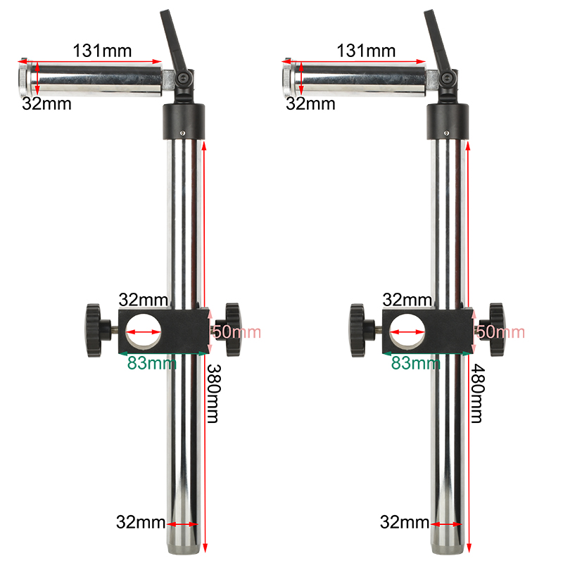 包邮 显微镜万向调节支架 立柱长380-480mm 吊杆直径32mm角度可调