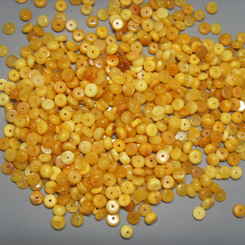 天然珠宝琥珀蜜蜡隔片diy车轮