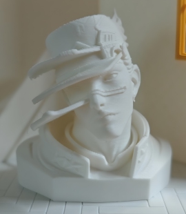 JOJO的奇妙冒险冰箱贴磁吸 空调承太郎头雕白膜桌面摆件