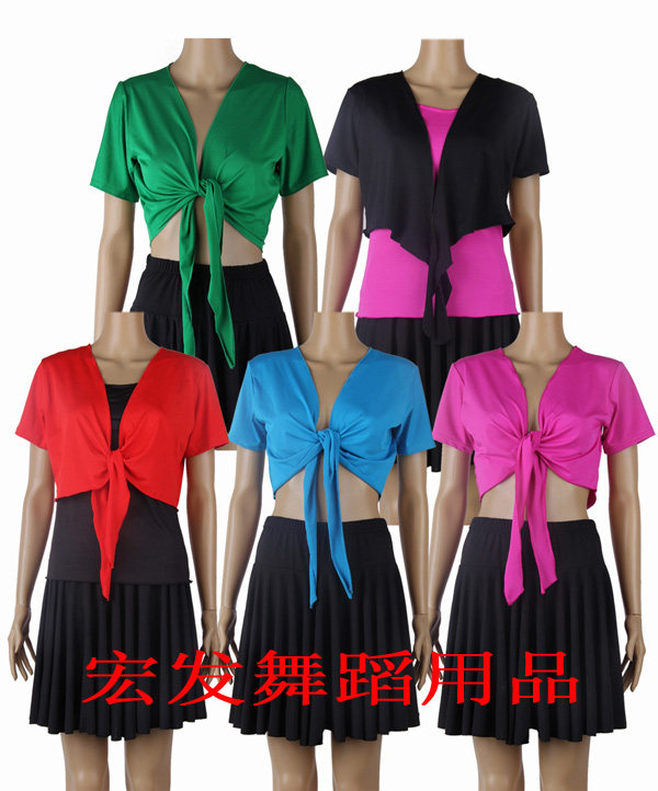 新款广场舞服装女舞蹈服上衣短袖披肩秋冬款外搭