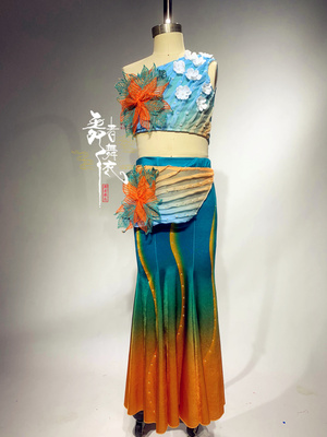 舞蹈艺考鱼尾裙云南演出服