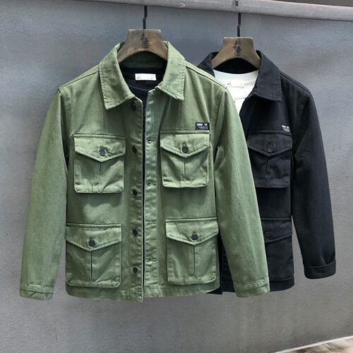 冬季宽松百搭劳保重磅衬衣夹克男
