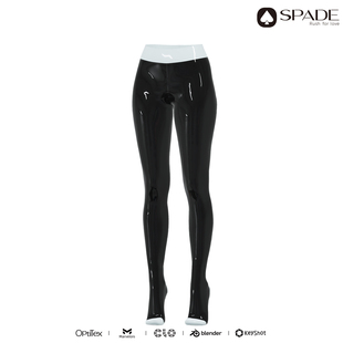 黑色桃 DB003 定制乳胶衣 拼色 后中缝贝壳连裤袜 乳胶包脚袜